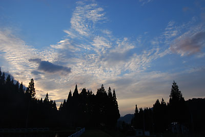 久しぶりに晴れた夕空です。