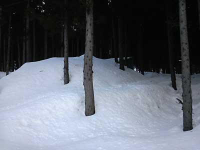 雪室には、ここ数日の降雪で、雪がいっぱいになりました。