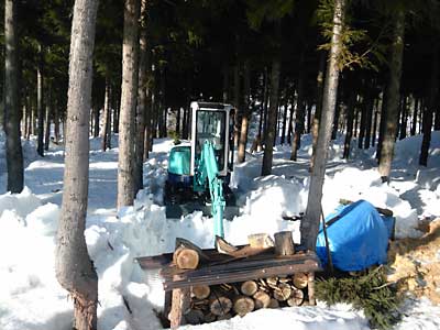 除雪作業開始です。