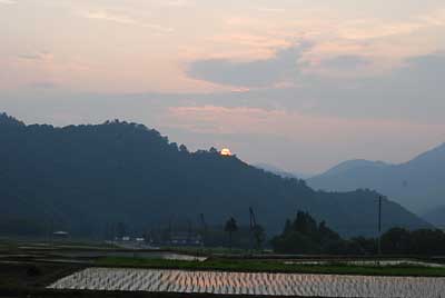 今日も夕陽がきれいでした。