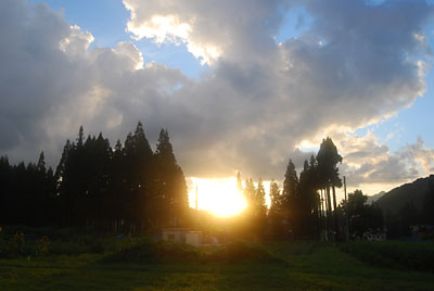 今日も夕陽がきれいでした。