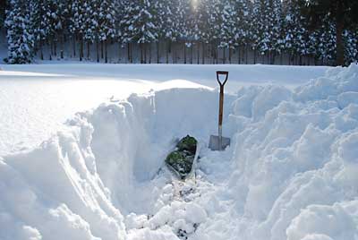 雪は７０ｃｍくらい積もっていました。