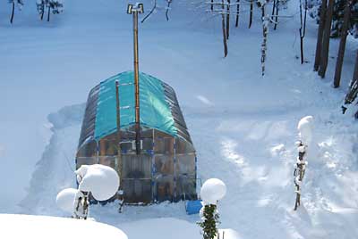 約２時間かかって除雪作業が終わりました。