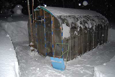 暗くなってしまいましたが、無事除雪作業が終了しました。