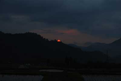 夕陽がきれいでした。