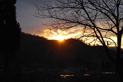 今日は、夕陽がきれいでした。