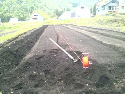 久しぶりにクワを使って里芋を定植する準備をしました。