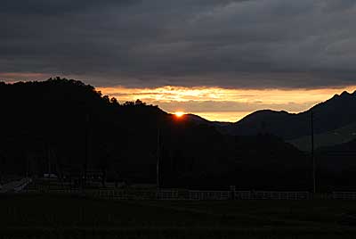 今日も夕陽がきれいでした。