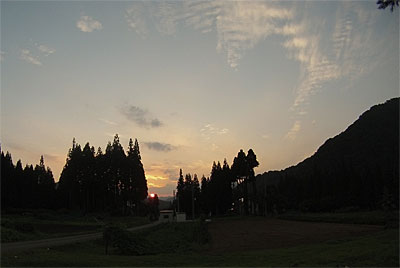 今日も夕陽が綺麗でした。