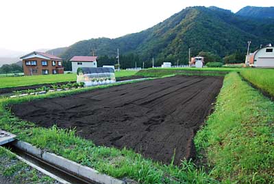 田んぼにも蕎麦を撒く予定なので、耕耘しました。