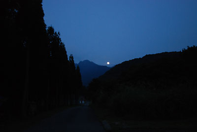 でも、今夜は満月がきれいです。