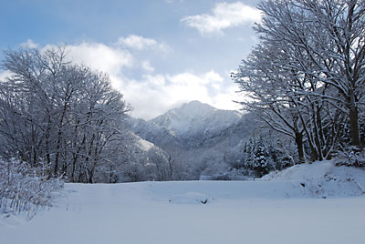 真っ白な大源太山