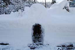 近くの消火栓の除雪をしました