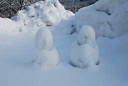 ほのぼの、雪だるま