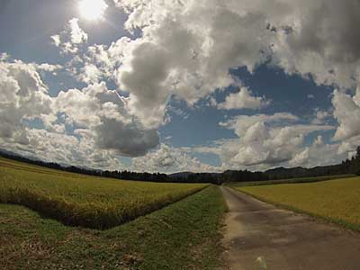 久しぶりの津南高原、雲が凄かった。